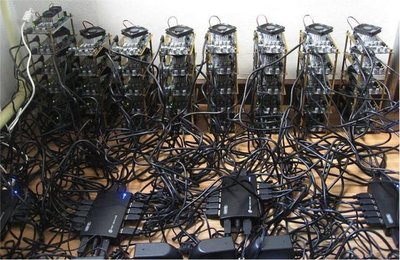 A sprawling Bitcoin mining farm utilizing hosting services in France